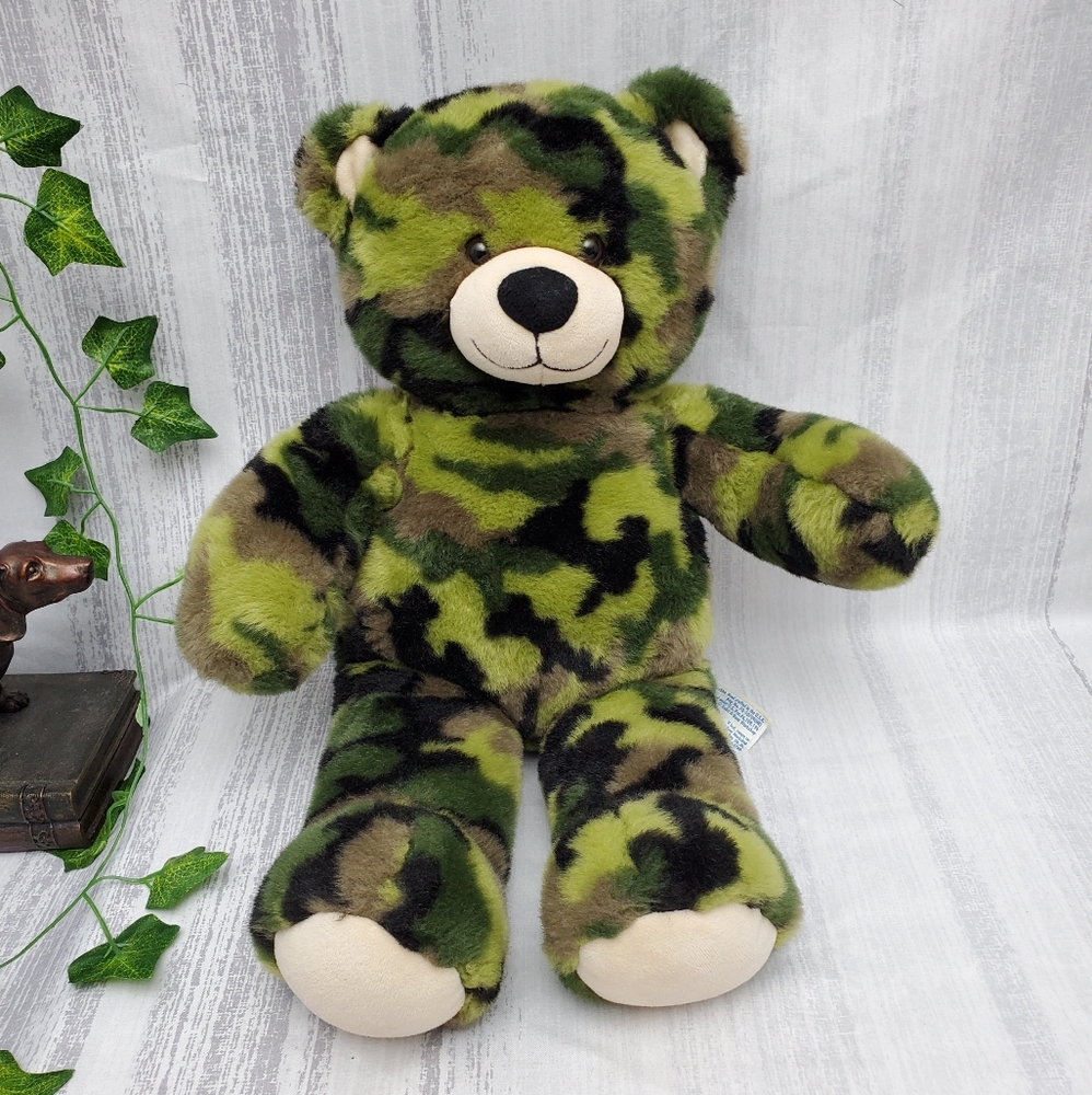 🔊 Build a Bear Camouflage Stuffed Plush Sound Box